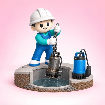 수중 펌프 교체 — 집수정·정화조 적용 기준