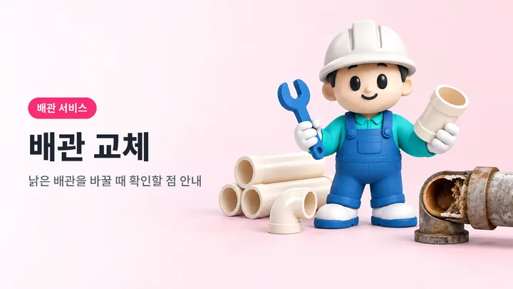 배관교체 안내 일러스트
