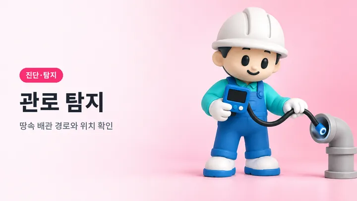 관로탐지 안내 일러스트