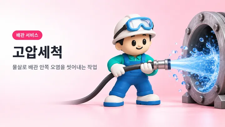 고압세척 안내 일러스트