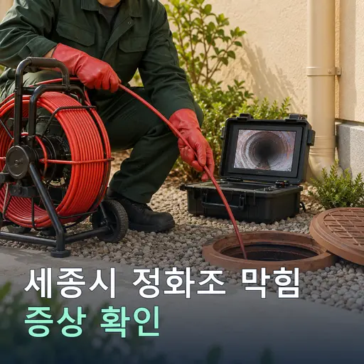 세종 세종시 수산리 정화조막힘 - 내시경 진단·정확 작업