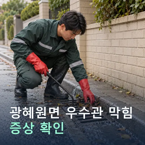 광혜원면 우수관막힘 - 24시간 긴급 출동