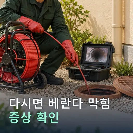 다시면 베란다막힘 - 내시경 진단·정확 작업