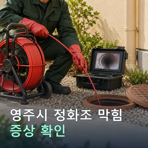 경북 영주시 한천리 정화조막힘 - 정확한 진단·당일 방문