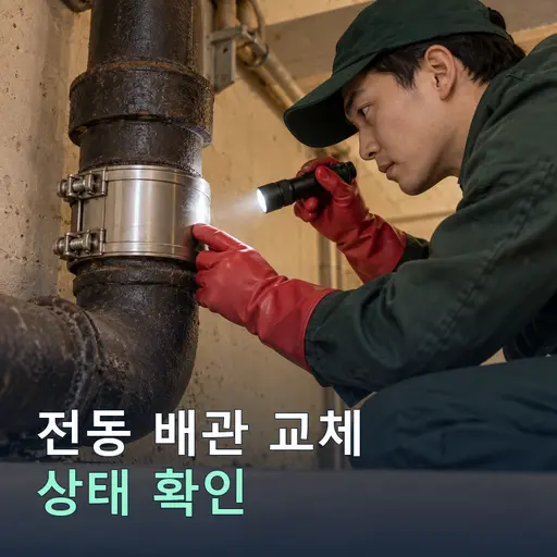 전동 배관 교체 - 베테랑 기사·정확 시공