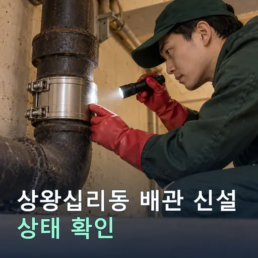 상왕십리동 배관 신설 - 10년 경력·자격증 기사