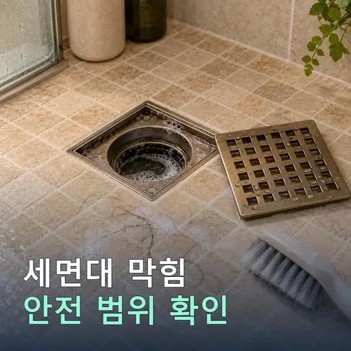 안전리 세면대막힘 - 자격증 기사·신속 방문