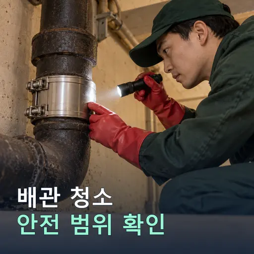 안전리 배관청소 - 비용·주기 안내·당일 작업