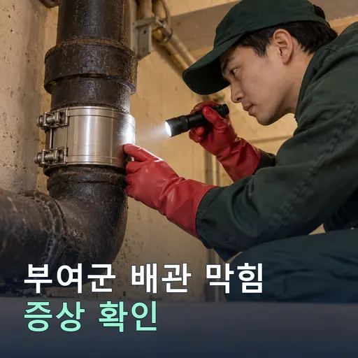 충남 부여군 대양리 배관막힘 - 1시간 이내 출동·견적무료