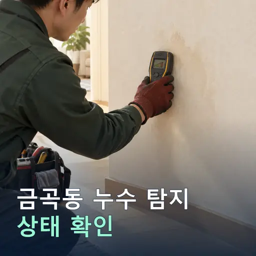 경기 성남시 금곡동 누수탐지 - 내시경 진단·사진 보고