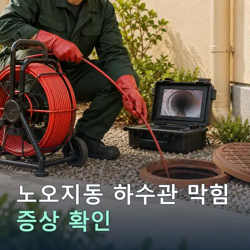 노오지동 하수관막힘 - 베테랑 기사·당일 출장