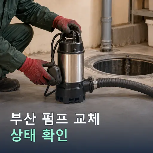 부산 펌프교체 - 출장비 0원·신속 방문
