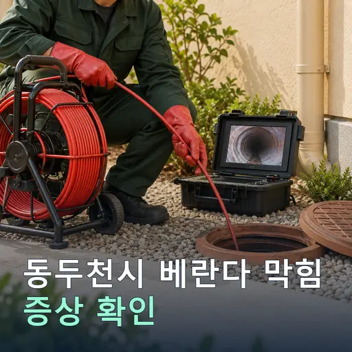 경기 동두천시 베란다막힘 - 내시경 진단·정확 작업