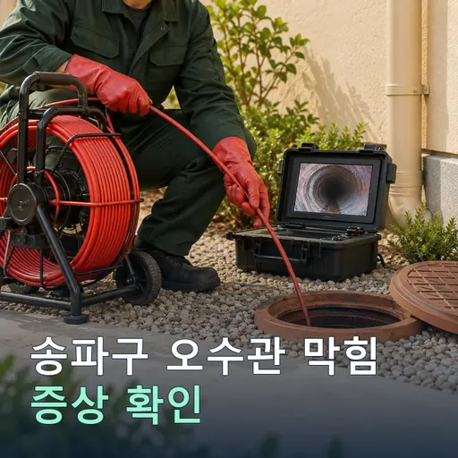서울 송파구 오수관막힘 - 내시경 진단·정확 작업