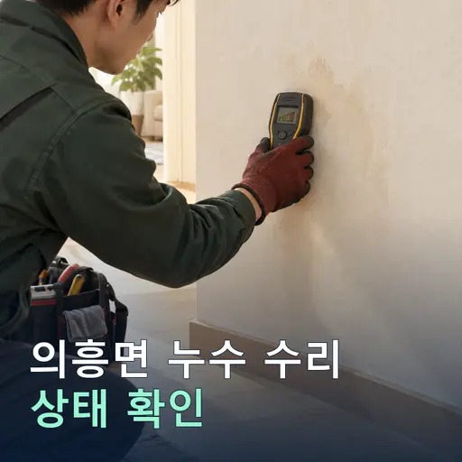 의흥면 누수수리 - 10년 경력·자격증 기사