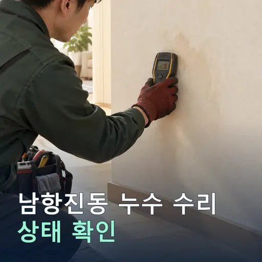 남항진동 누수수리 - 작업 사진·1년 A/S