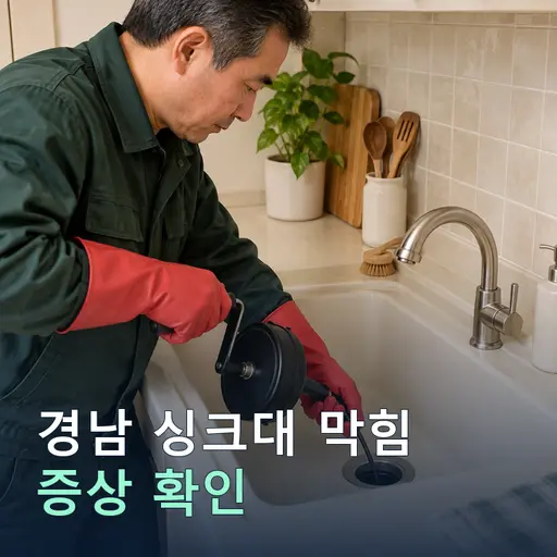 경남 싱크대막힘 - 10년 경력 기사·정찰제