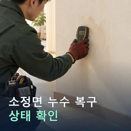 소정면 누수피해복구 - 출장비 0원·신속 방문