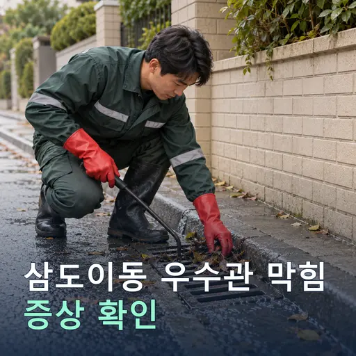 삼도이동 우수관막힘 - 야간·휴일 즉시 출동