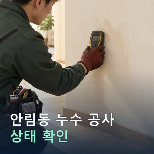 안림동 누수공사 - 작업 사진·1년 A/S