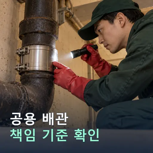 아파트 공용 배관 분쟁 — 책임 소재 판단