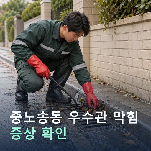 중노송동 우수관막힘 - 정확한 진단·당일 방문