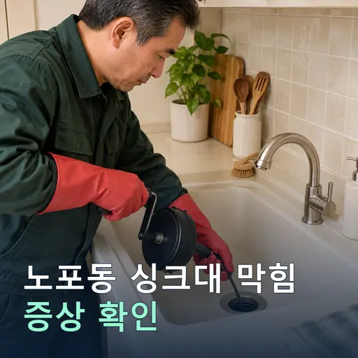 노포동 싱크대막힘 - 10년 경력 기사·정찰제