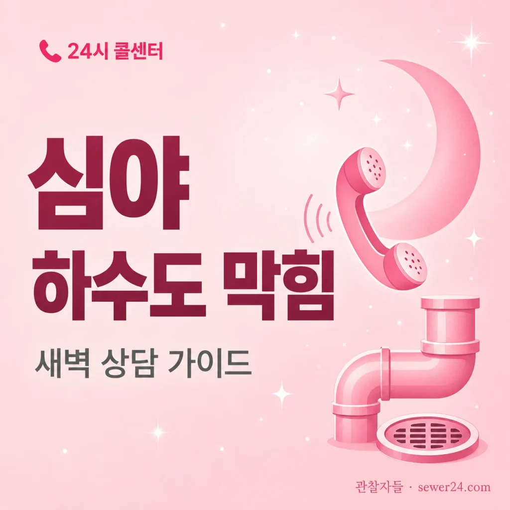 심야 하수도 막힘 — 새벽 상담 가이드