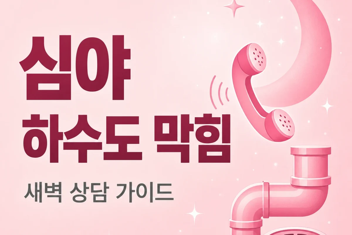 심야 하수도 막힘 — 새벽 상담 가이드