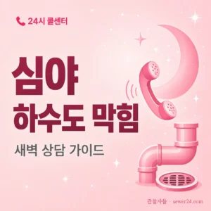 심야 하수도 막힘 — 새벽 상담 가이드