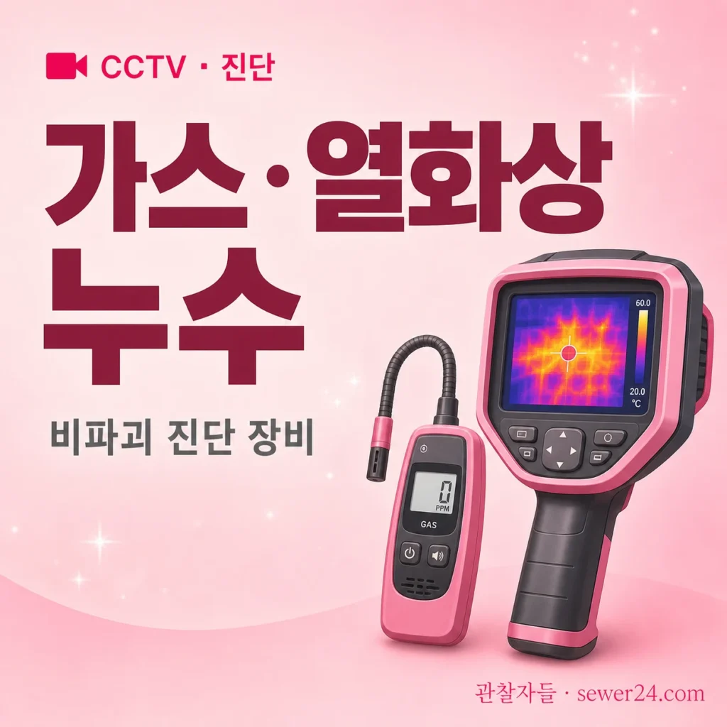 가스 탐지·열화상 누수 — 비파괴 진단 장비 차이