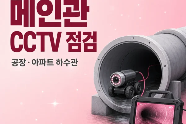 공장·아파트 메인 하수관 CCTV 점검