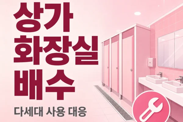 상가 화장실 배수 — 다세대 사용 대응
