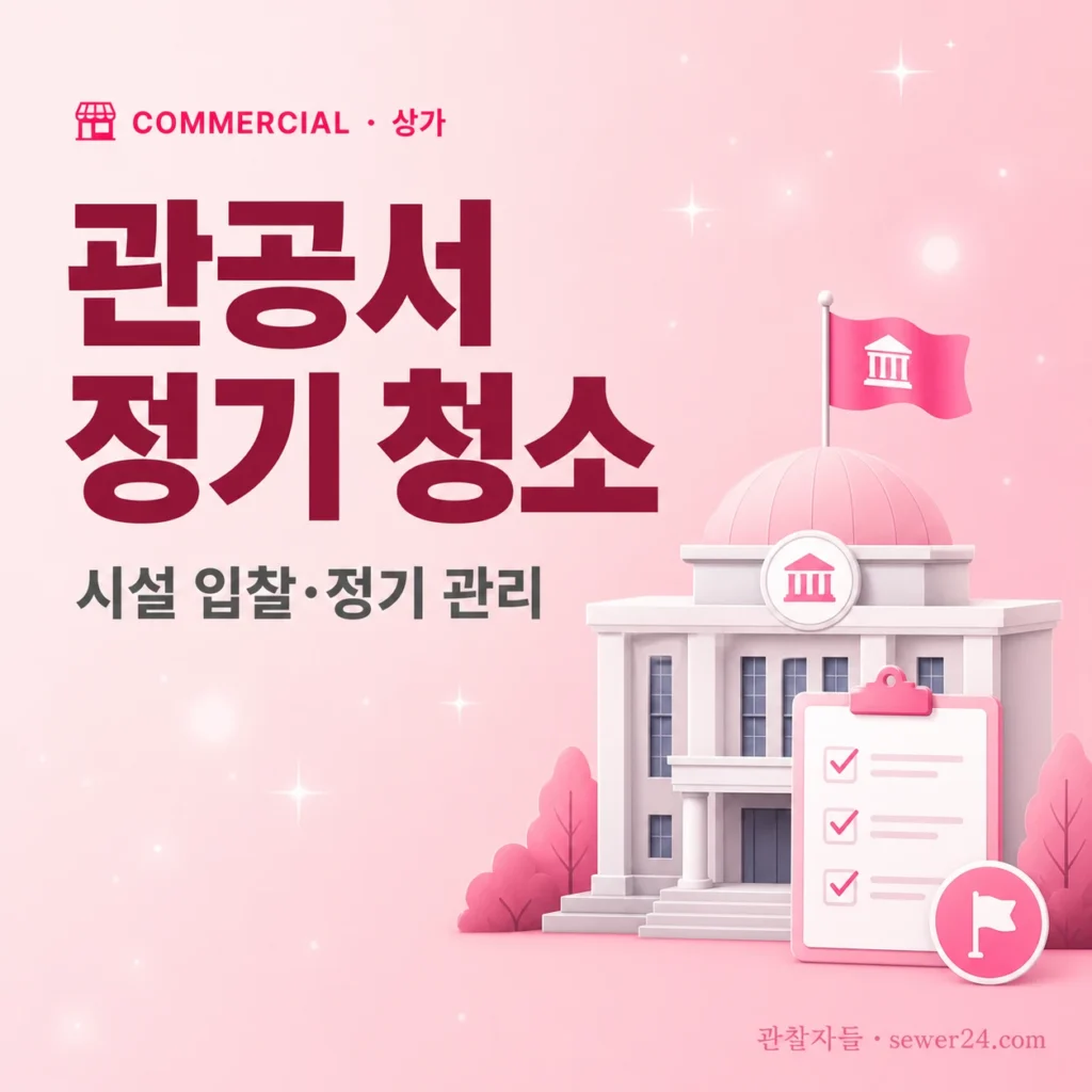 관공서 하수구·배관 — 시설 관리 입찰과 정기 청소