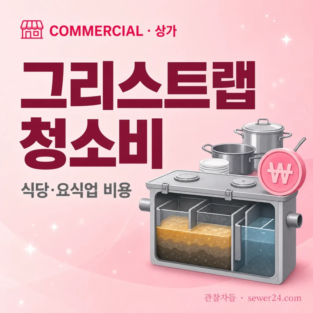 식당·요식업 그리스트랩 청소 비용