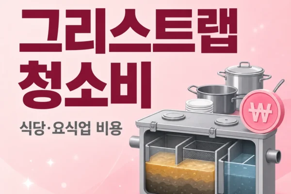 식당·요식업 그리스트랩 청소 비용