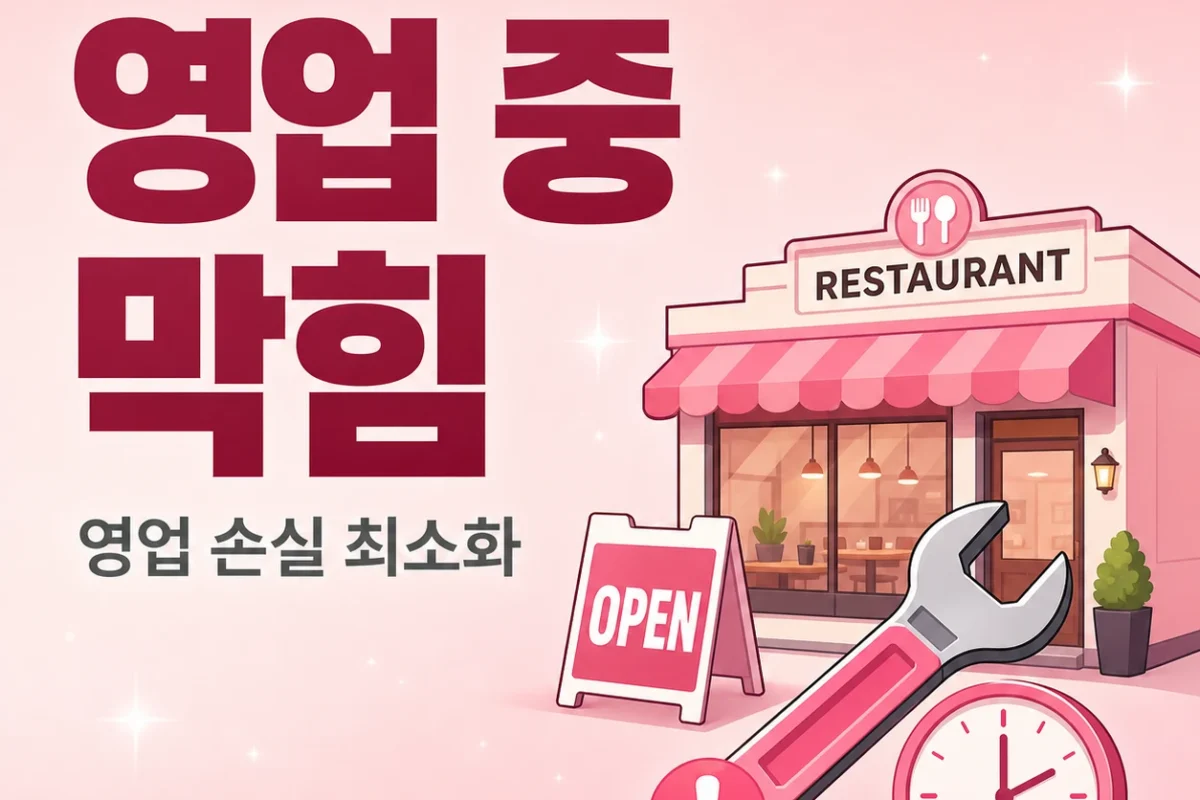 식당 영업 중 막힘 — 영업 손실 최소화 절차