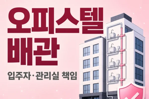 오피스텔 배관 — 입주자·관리실 책임 구분