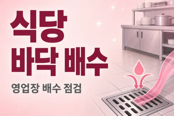 식당 바닥 배수 — 그리스트랩 외 영업장 배수 점검