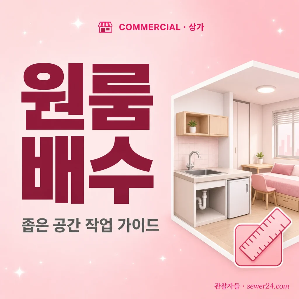 원룸 배수 — 좁은 공간 작업 가이드