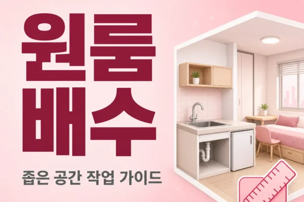원룸 배수 — 좁은 공간 작업 가이드