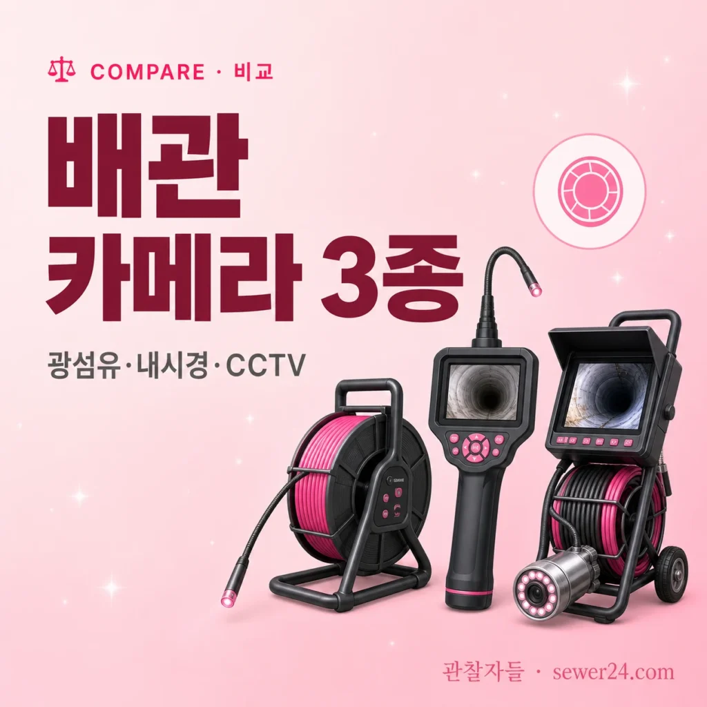 배관 카메라 진단 3종 비교: 광섬유·내시경·CCTV 자가주행 (정확도와 가격)