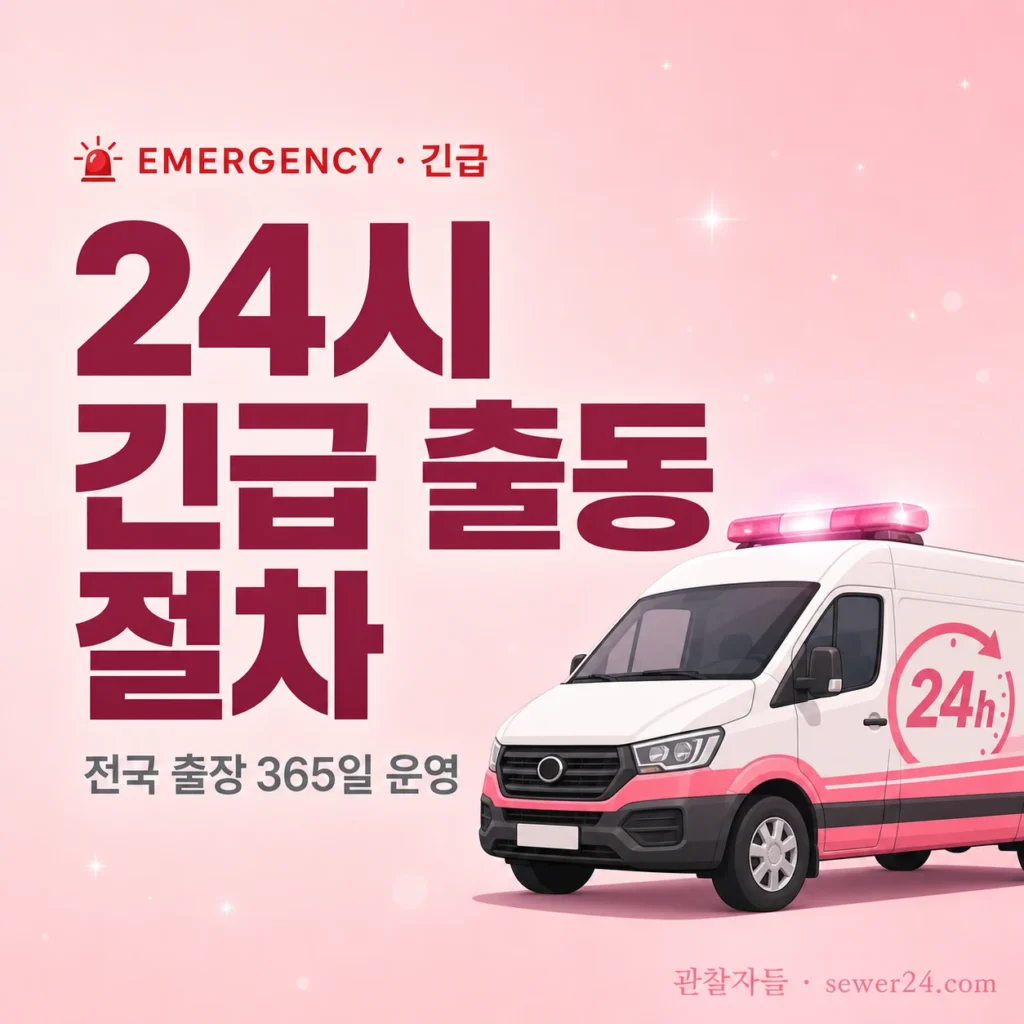 24시 긴급 출동 절차 — 전국 출장 운영
