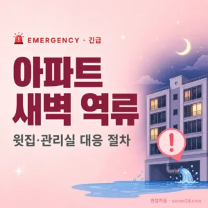 아파트 새벽 역류 — 윗집·관리실 대응 절차