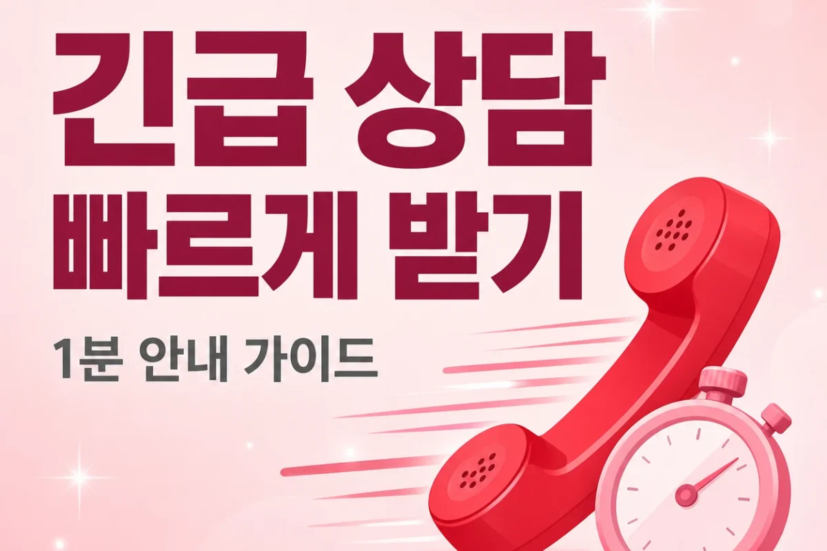 긴급 상담을 빠르게 받는 방법