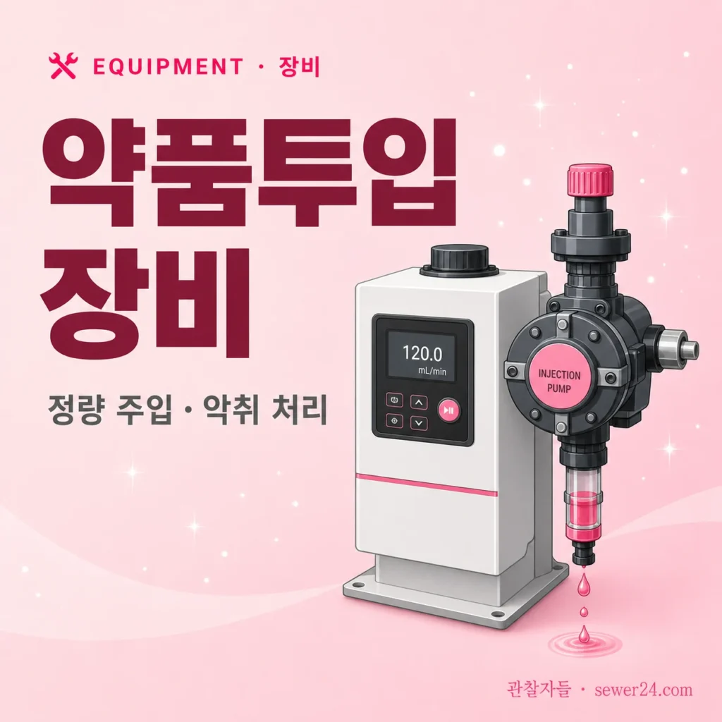 약품투입 장비 — 정량 주입 원리와 정화조·악취 처리