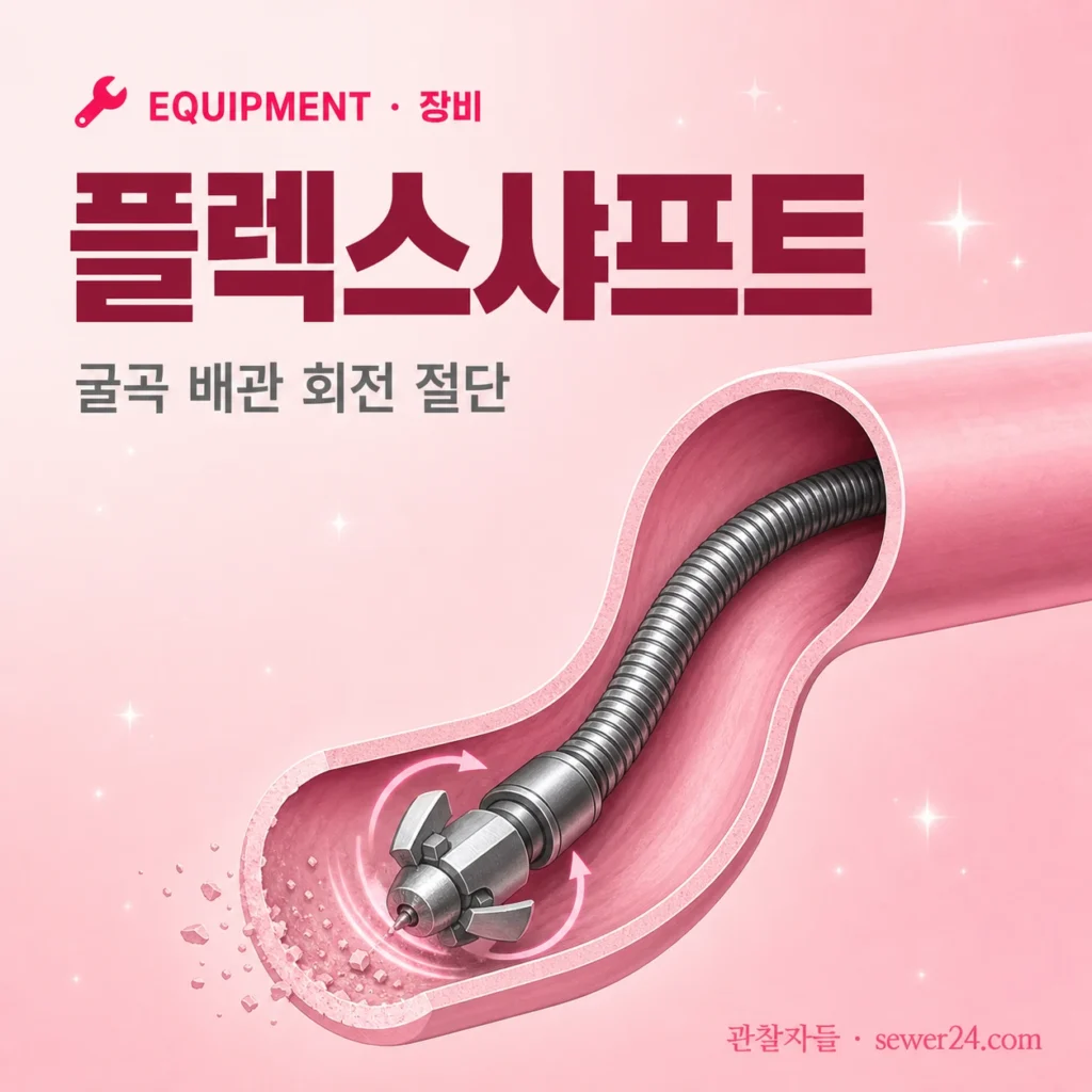플렉스샤프트 — 굴곡 배관 회전 절단 원리와 적용