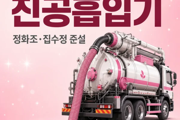 진공흡입기 — 정화조·집수정 준설 흡입력 원리