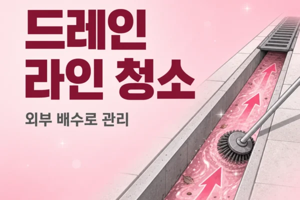 드레인 라인 청소 — 외부 배수로 관리