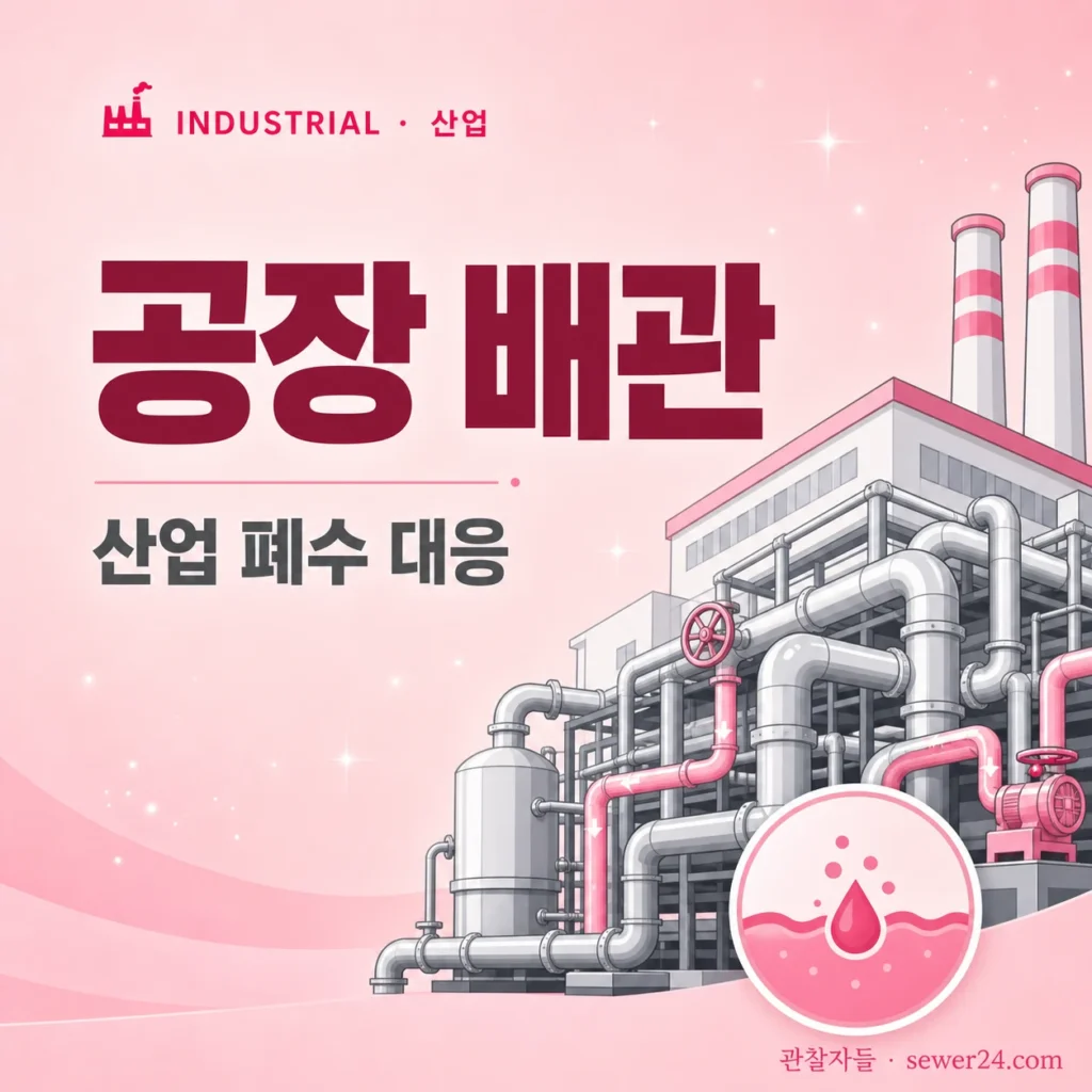 공장 배관 — 산업 폐수 대응
